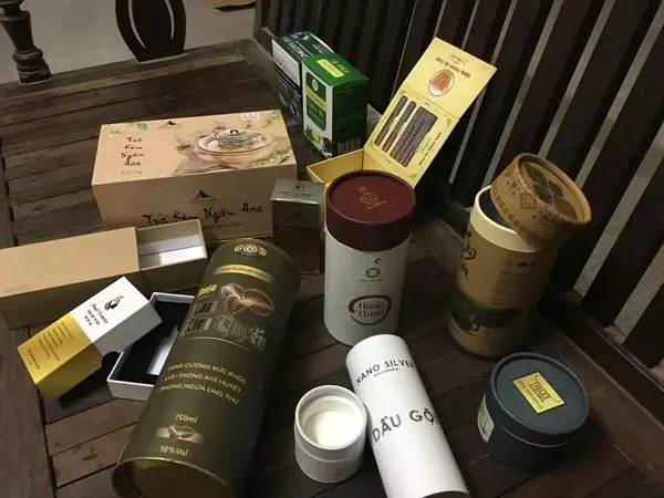 Hộp Rượu Trụ Tròn Giấy Cứng